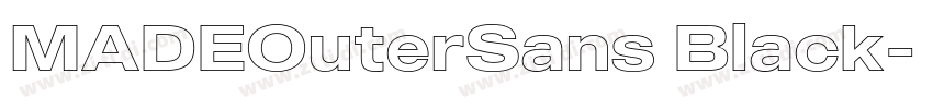 MADEOuterSans Black字体转换